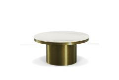 Modrest Rocky - Glam White & Gold Coffee Table