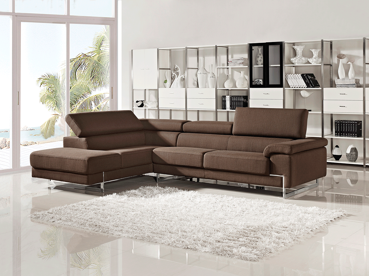 Milton Modern Fabric Sectional Sofa