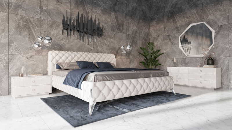 contemporary leather beds