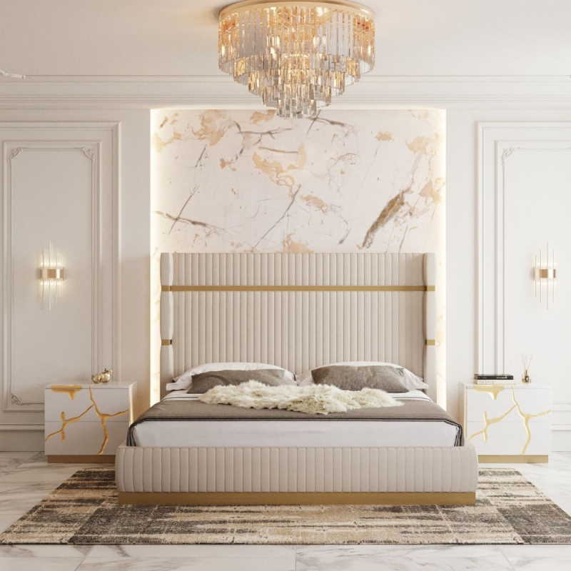 modern leather beds