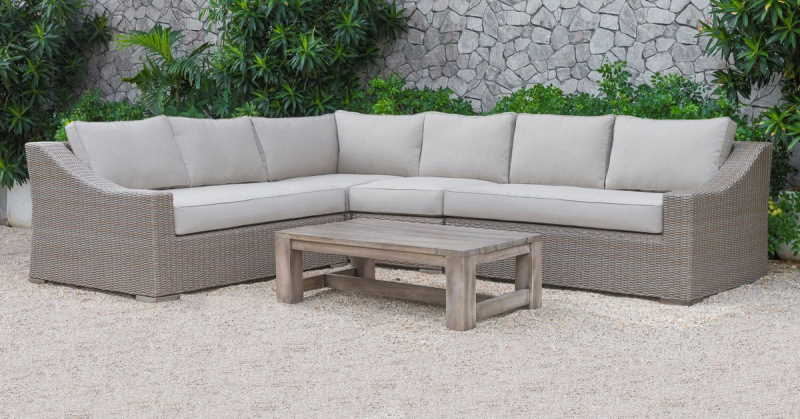 contemporary outdoor beige sectional