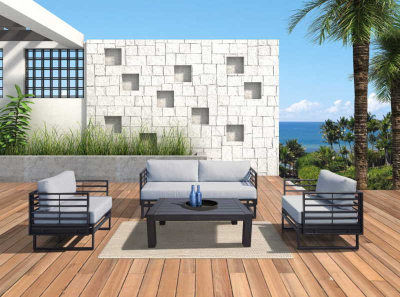 modern outdoor grey sofa sets