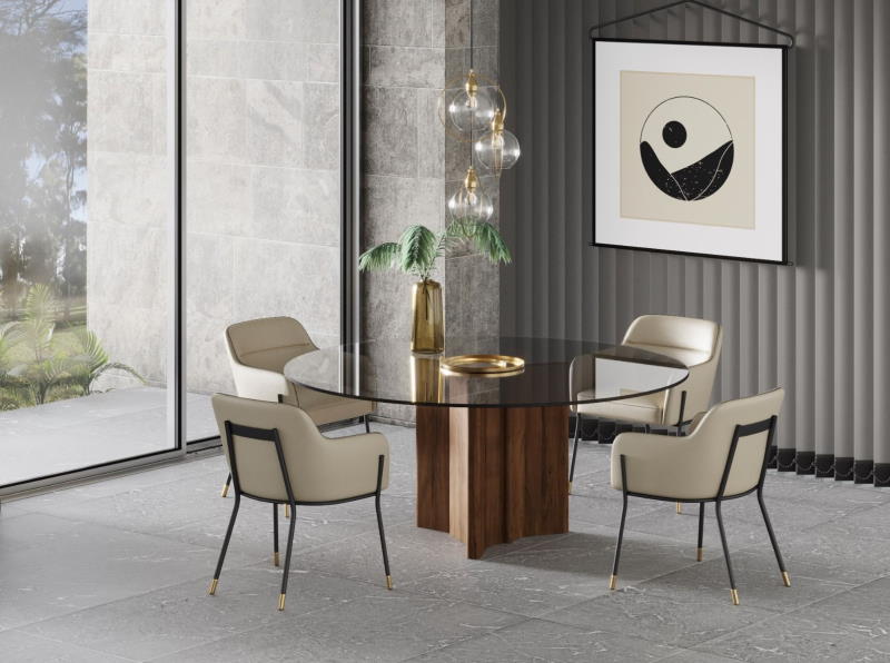 contemporary round dining tables